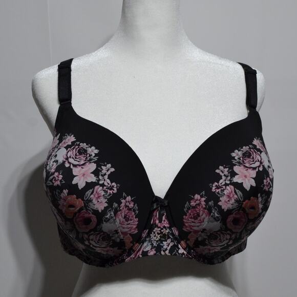 torrid Other - Torrid Skull Floral Lightly Lined T-Shirt Bra 42DDD